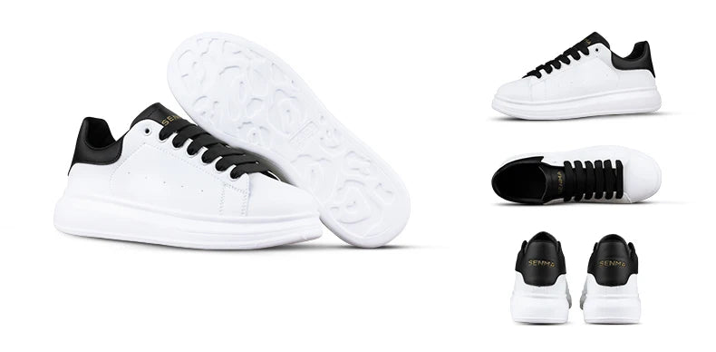 SENMA Luxury Design Sneakers For Men 2025 White Board-shoe Soft Women Walking Shoes Running Shoes Couples Sneakers Tennis shoes