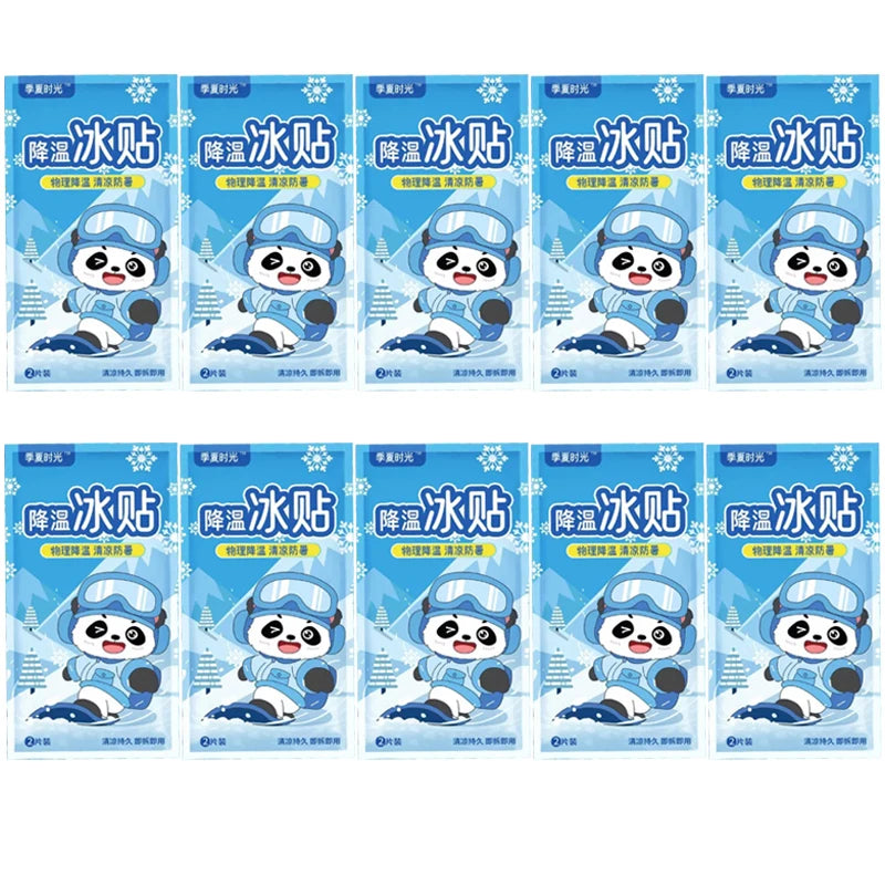 Summer heat dissipation and cooling multi-functional ice patches, adult cooling gel patches relieve fever, pain and discomfort
