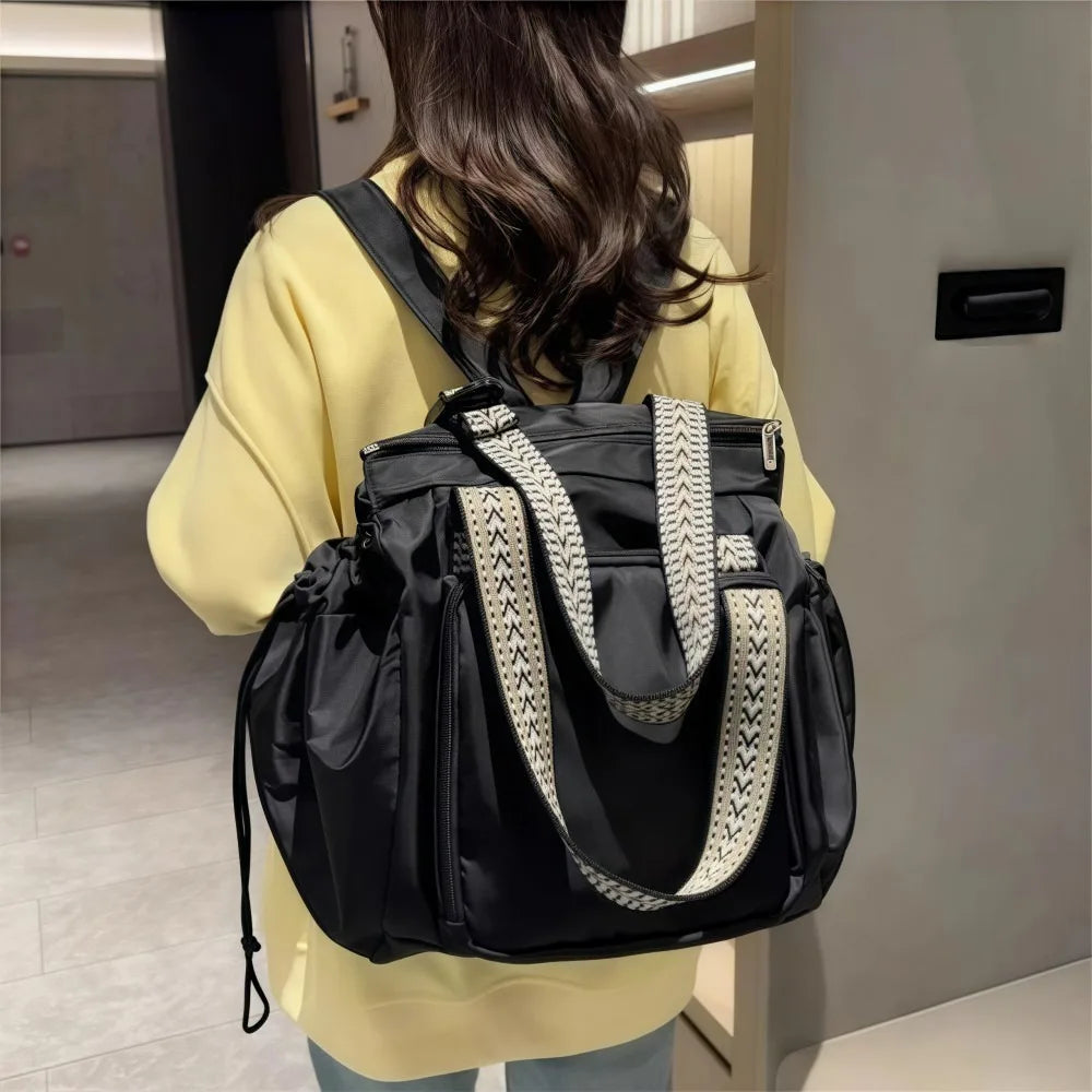 Multifunctional Travel Storage Bag Lightweight Large Capacity Women's Backpack Oxford Cloth Waterproof Tote Bag