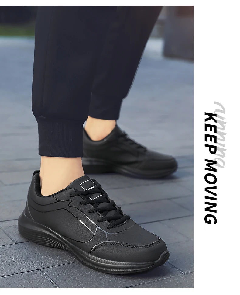 2024 New Sneakers Men Casual Shoes Comfotable Lightweight Men High Quality Running Shoes Outdoor Waterproof Leather Sport Shoes