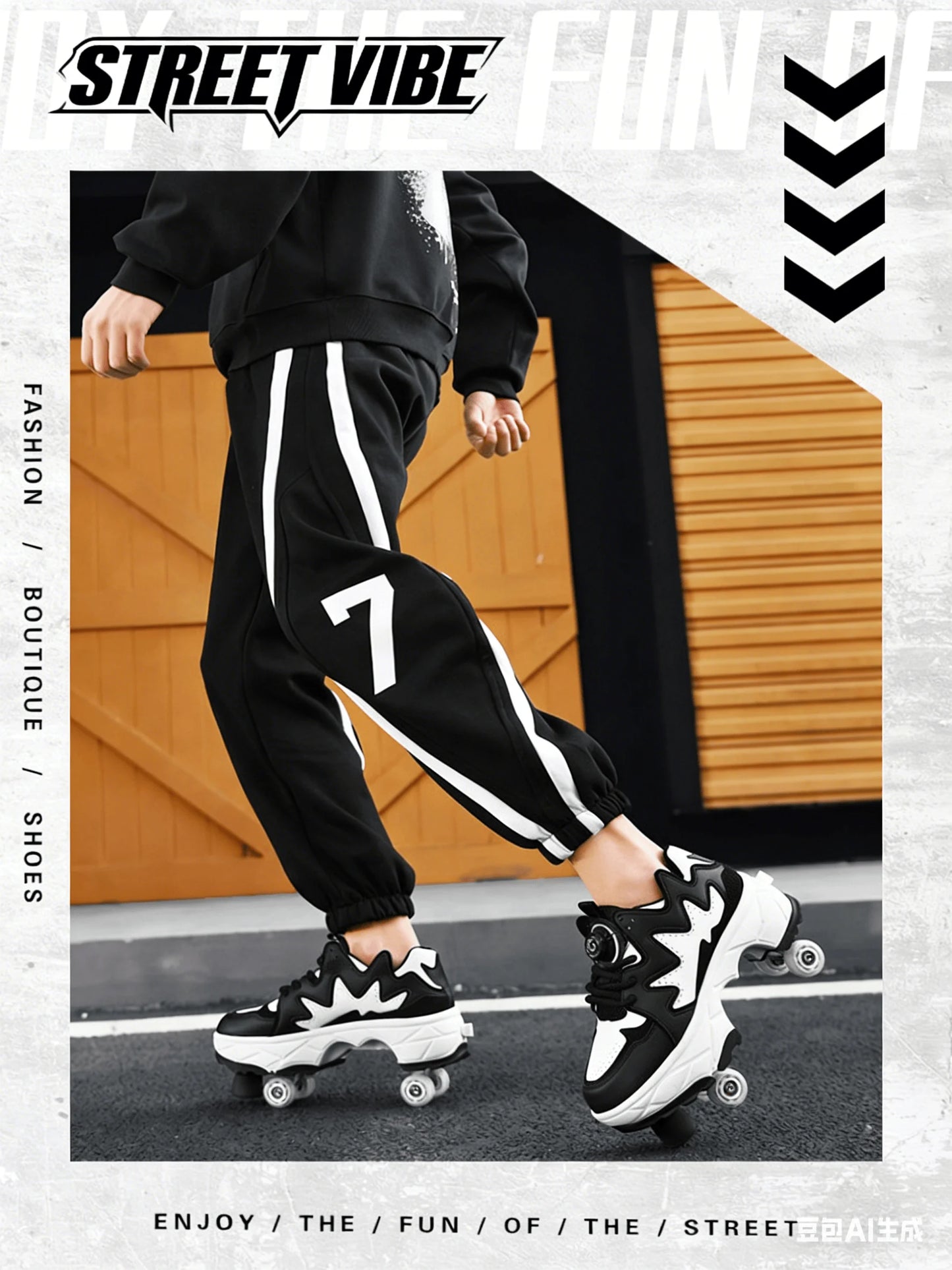 Stylish skating: 2-in-1 white convertible roller skates, leading the way in roller skating and making the best gift for friends.