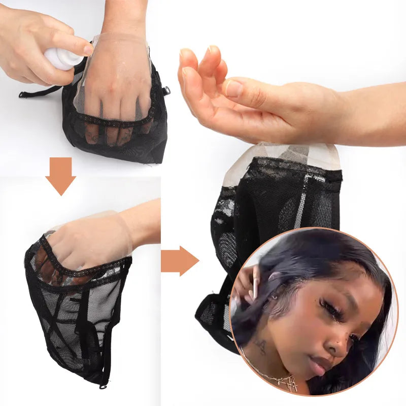 Glueless Wig Install Lace Melting Spray 1-2 Packs Edges Lay Down Lace Melt Strong Secure Hold Spray Home Or Travel Easy To Use