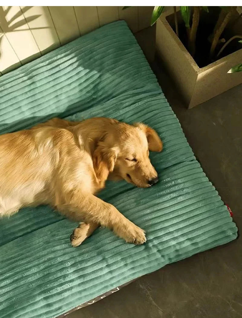 Winter Warm Pet Dog Bed Corduroy Dog Sleeping Mat Soft Pet Mat for Small Medium Large Dogs Detachable Washable Puppy Bed Retail