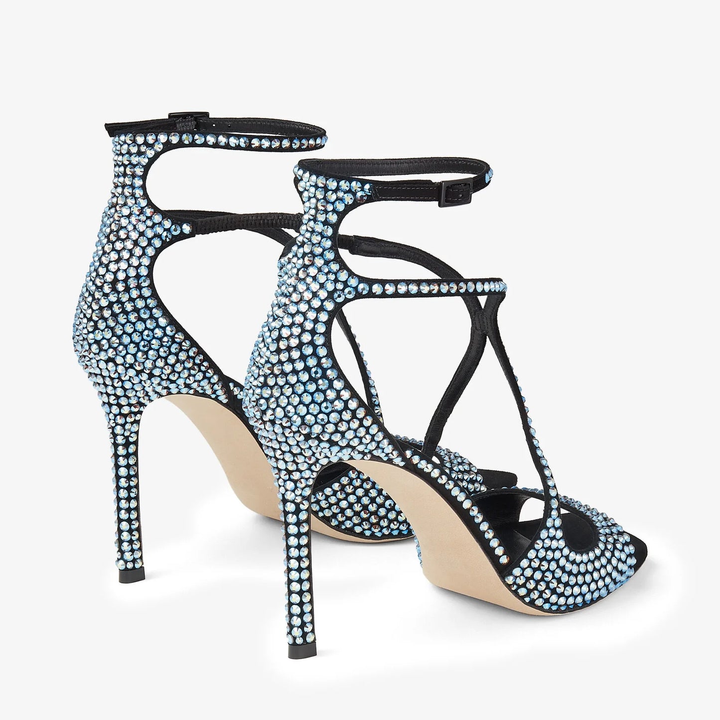 Summer New Fashionable High-heeled Women's Open Toed Sandals Dance Shoes Party Sexy 34-44 Large Women's Shoes