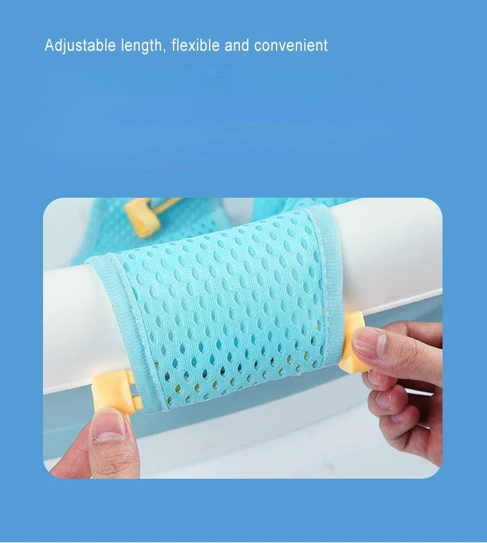 Portable Baby Bathtub Pad Ajustable Bath Tub Shower Cushion Newborn Support Seat Mat Foldable Baby Bath Seat Floating Water Pad