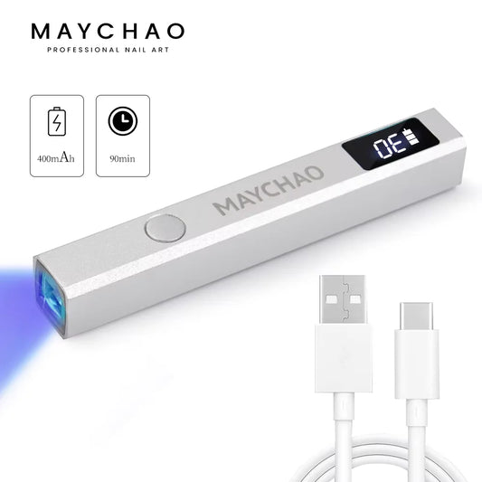 MAYCHAO 1PC Mini LED Light New Nail Dryer Machine For All Gel Nails Flashlight Portability Nail Lamp Nail Art Tools