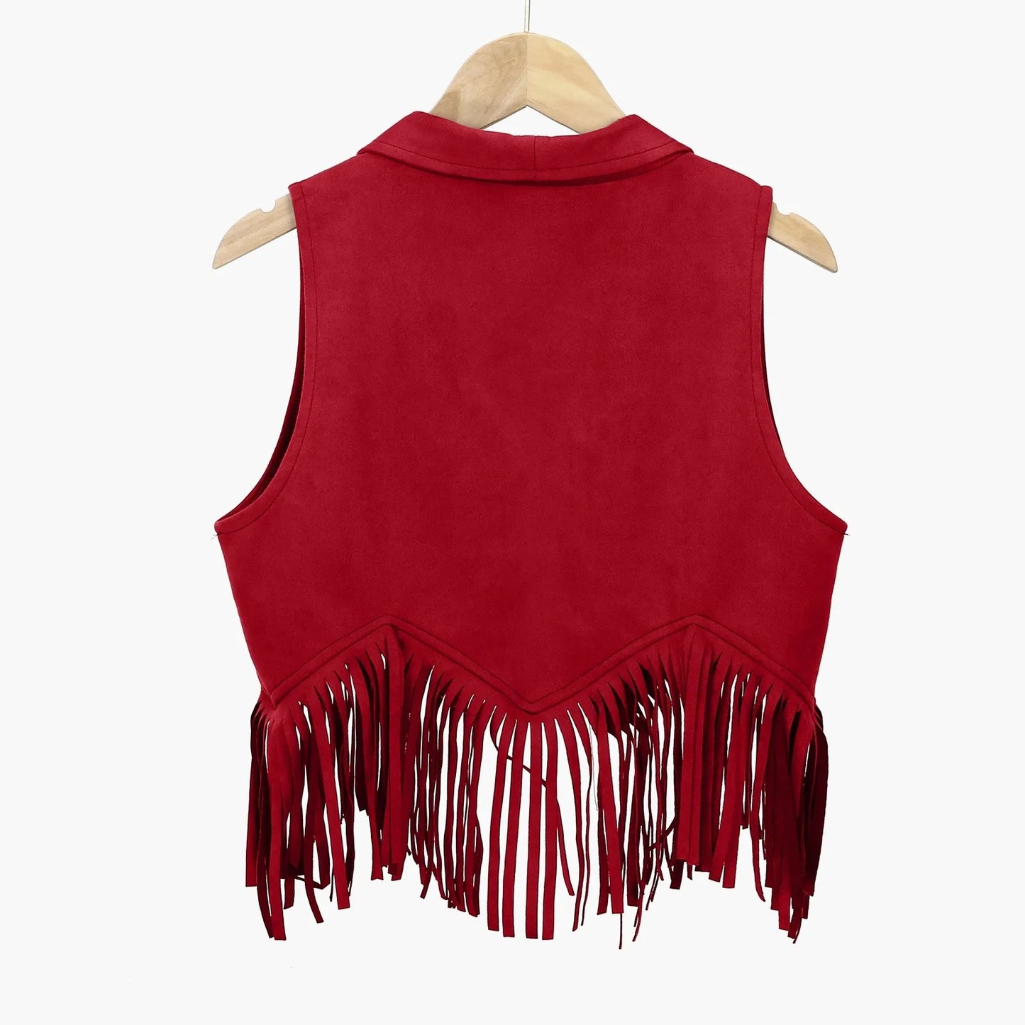 Kids Western Cowboy Vest Boys Girls Suede Tassel Fringe Dress Up Jacket With Hood Girls
