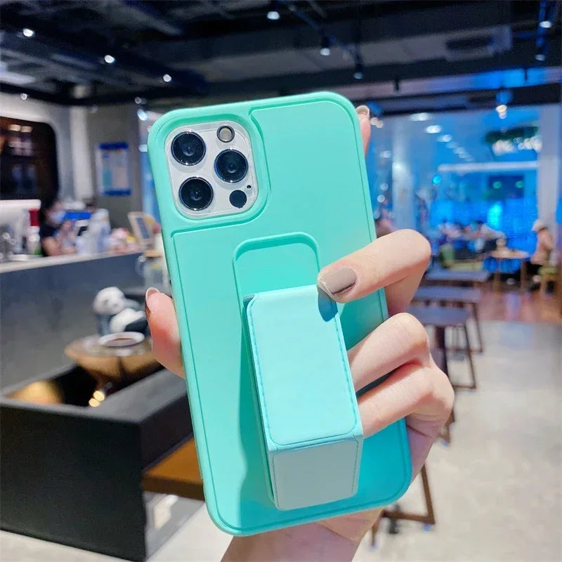 Magnetic Kickstand Hand Strap Case for IPhone 16 15 14 13 12 11 Pro Max Plus 16Pro 15Pro IPhone16 ProMax Stand Cover Accessories
