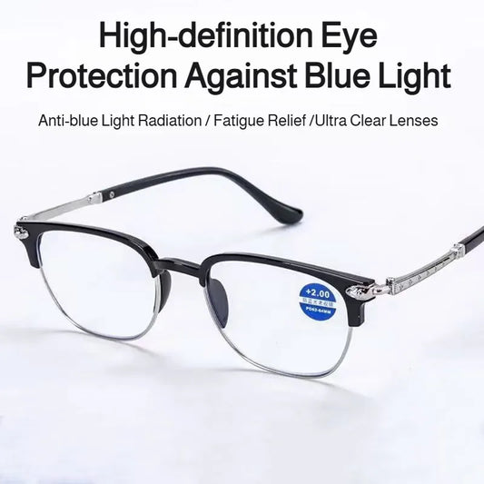 Smart Reading Glasses With Smart Zoom Bifocal HD Blue Light Blocking For Seniors Elderly Reading Watching  Daily Use