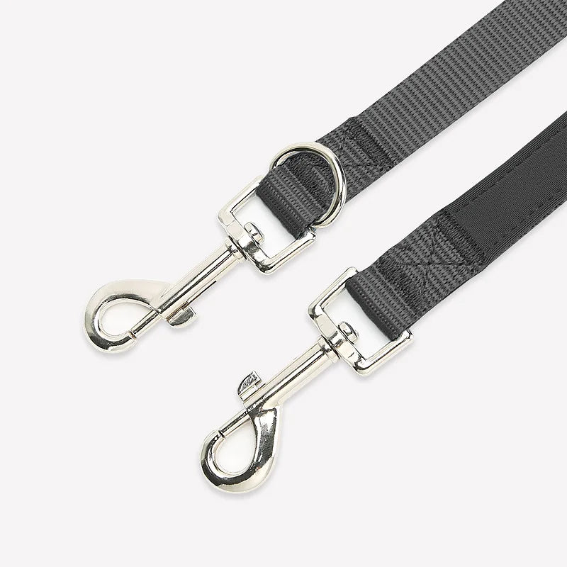 Crossbody Dog Leash Versatile Crossbody Waist Leash with 3 Rings Puppy Walking Leash Reflective Nylon Multifunctional Pet Rope