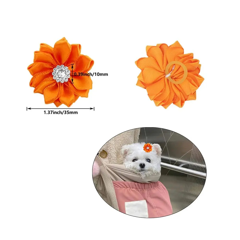 50/100pcs Bright Fashion Pet Dog Hair Bows Pet Hair Remover Hand-made Exquisite Pet Bows Supplies Pearls Pet Hair Accessories