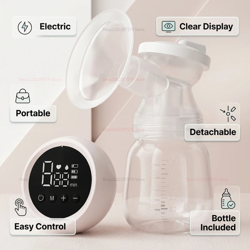 Portable USB Double Electric Breast Pump BPA Free 3 Modes 9 Suction Levels LED Display for Nursing Moms Easy Baby Feeding Gifts