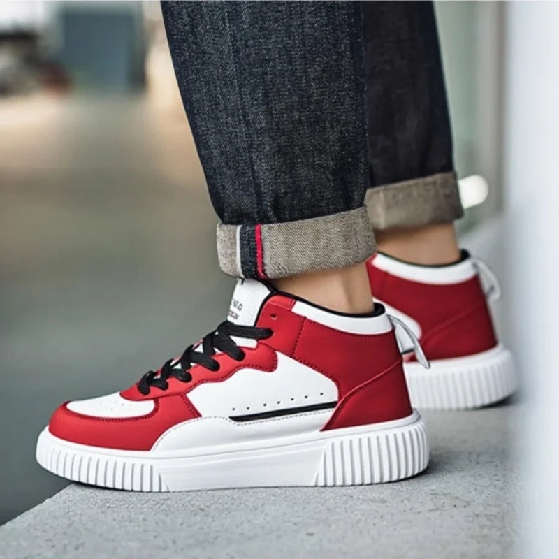 YRZL Casual Shoes for Men Sneakers Breathable PU Leather White Shoes Unisex Comfortable Walking Sport Shoes for Man
