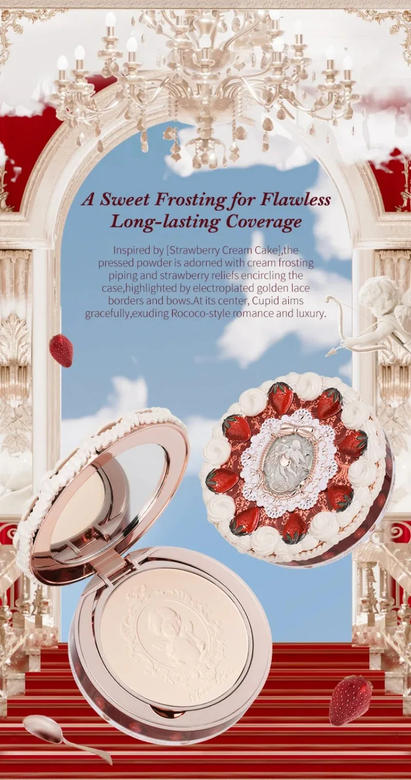 Flower Knows Strawberry Cupid Collection Makeup Set Pressed Powder Solid Perfume Makeup Kit for Women Full Kit Teenagers Make up