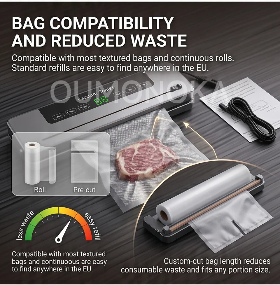 Portable Vacuum Sealer for Food Kitchen Gadgets Degasser Home Appliance Compressor Plastic Bag Sealer Vacuum Packaging Machine