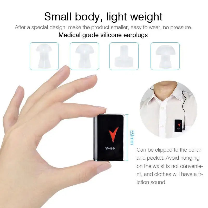 Mini Invisible Ear Hearing Aids With Noise Cancelling And Speech Enhancement Rechargeable For Adult Elderly Seniors Watching TV