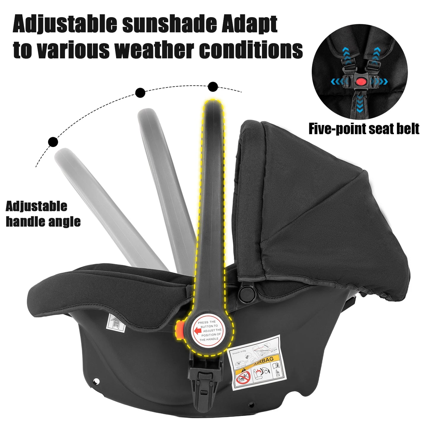 3-in-1 Baby Stroller Convertible Car Seat Carrier Newborn