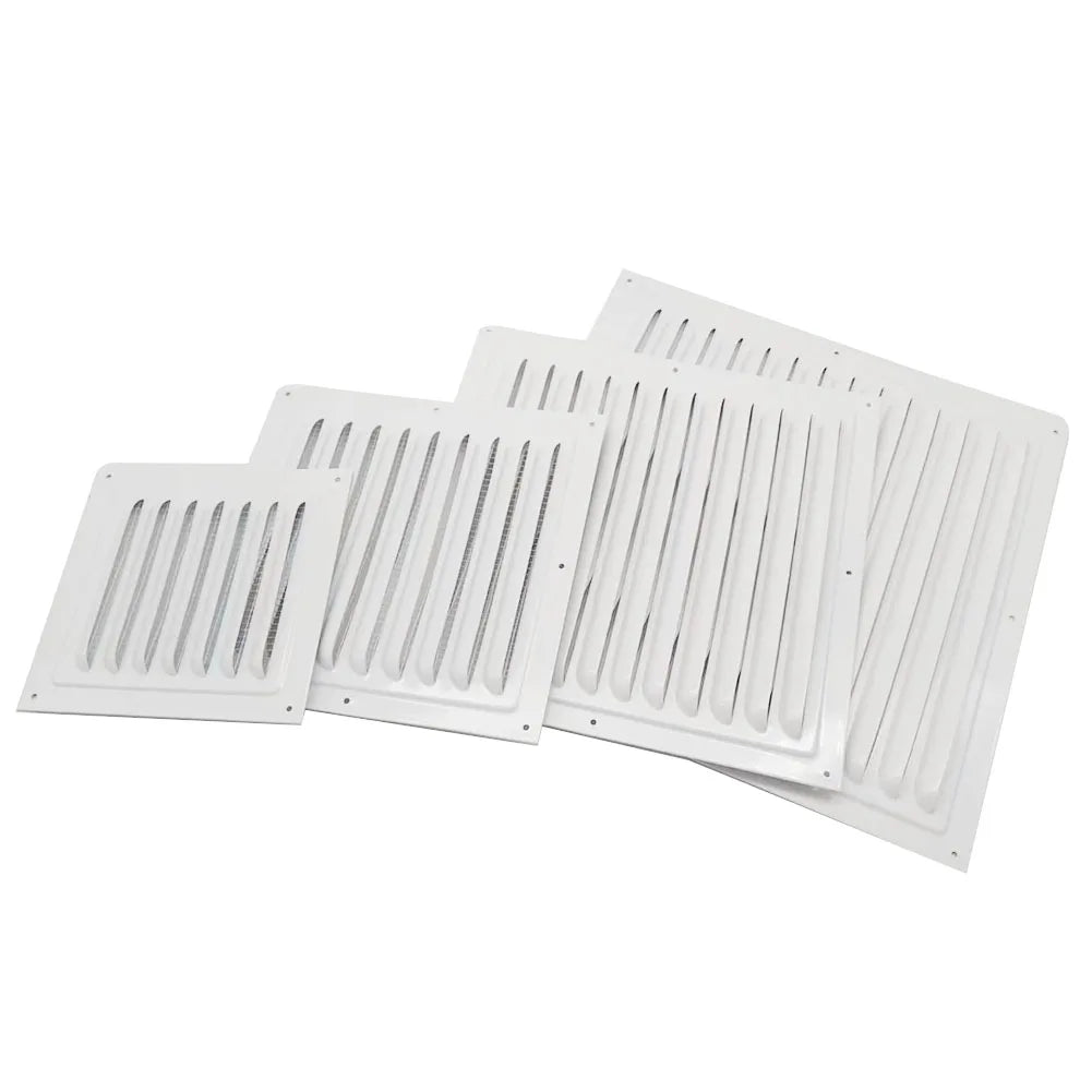 Air Vent Grille Ventilation Cover Metal Square Vent Insect Screen Cover Aluminum Vents Plate Louver Air Outlet Fresh System