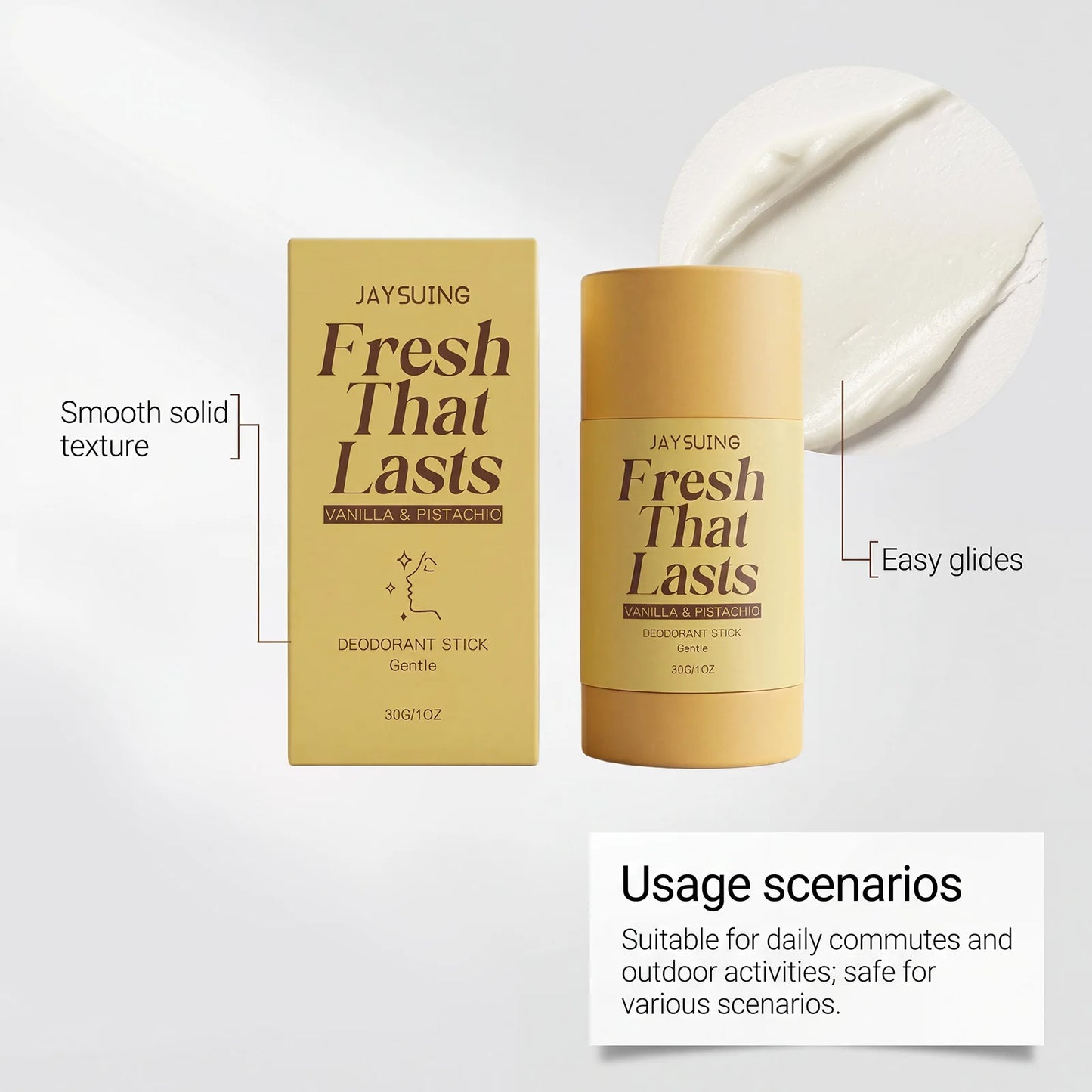 Vanilla Deodorant Antiperspirant Remove Underarm Body Bad Odor Refreshing Lasting Aroma Anti Sweating Portable Perfumed Stick
