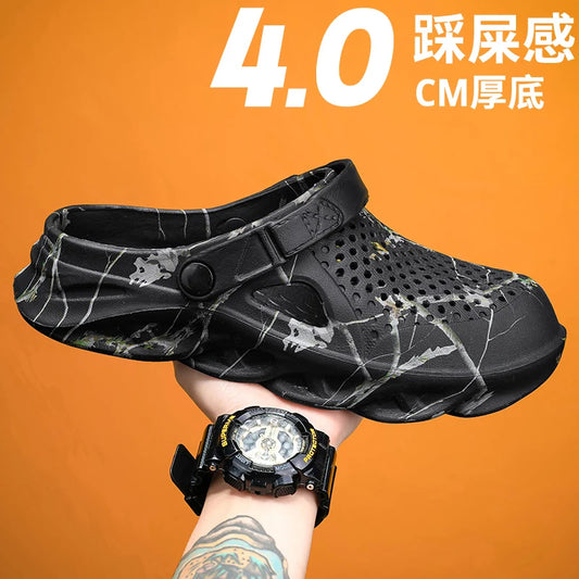 Men's Summer Sandals Clogs Men Women Breathable EVA Thick and Soft Sole Slippers Beach Water Shoes Couple's Clogs Big Size 47