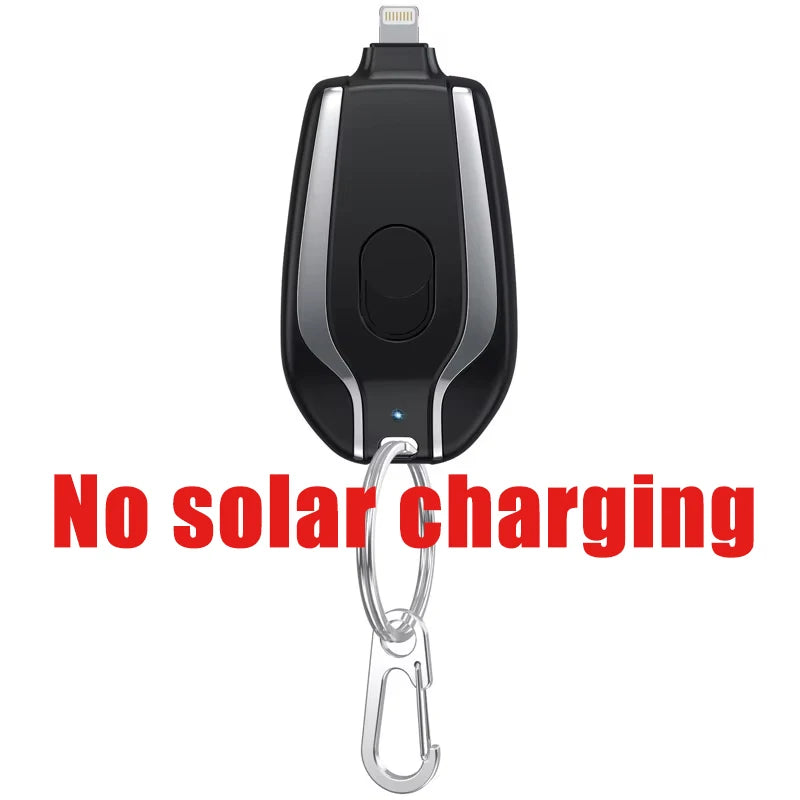 Emergency Solar Mini Portable Power Bank Keychain Portable Charger Small Outdoor Camping External Battery For iPhone and Xiaomi