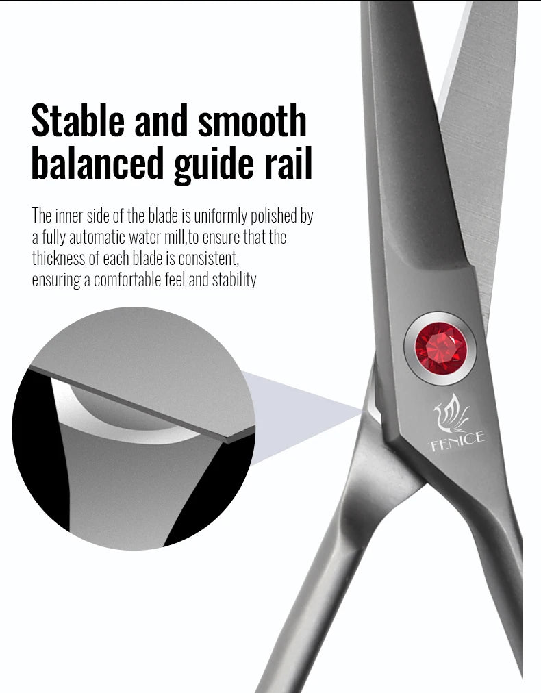 Fenice 4.5 Safety Round Tip Pet Dog Cat Grooming Cutting Scissors Dogs Hair Cutting Shear for Eyes/Face/Foot/Nose