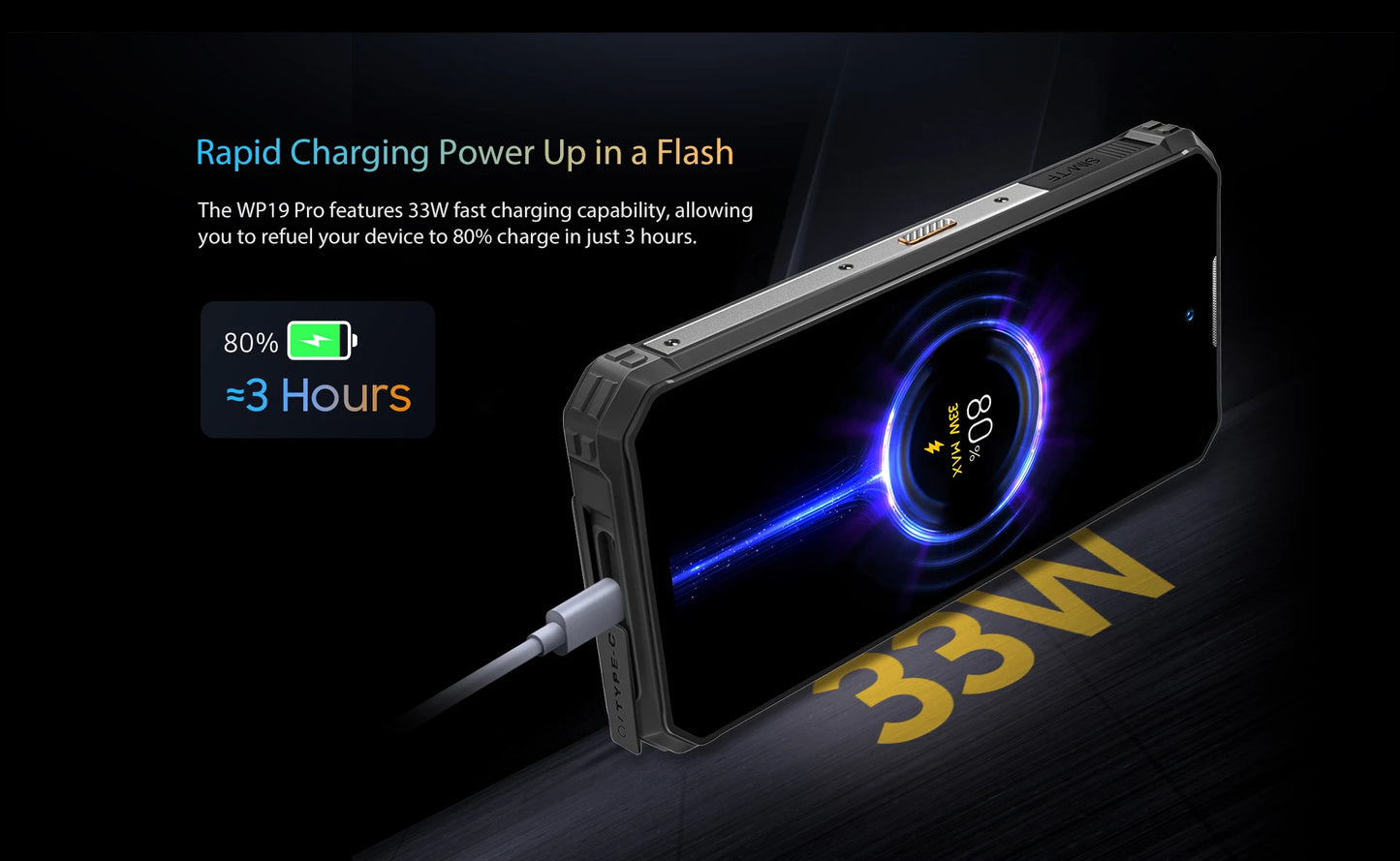 Rugged Phone Oukitel WP19 Pro Helio G99 Cellphone 22000mAh 24GB 256GB Smartphone 64MP Camera  120Hz Mobile Phone