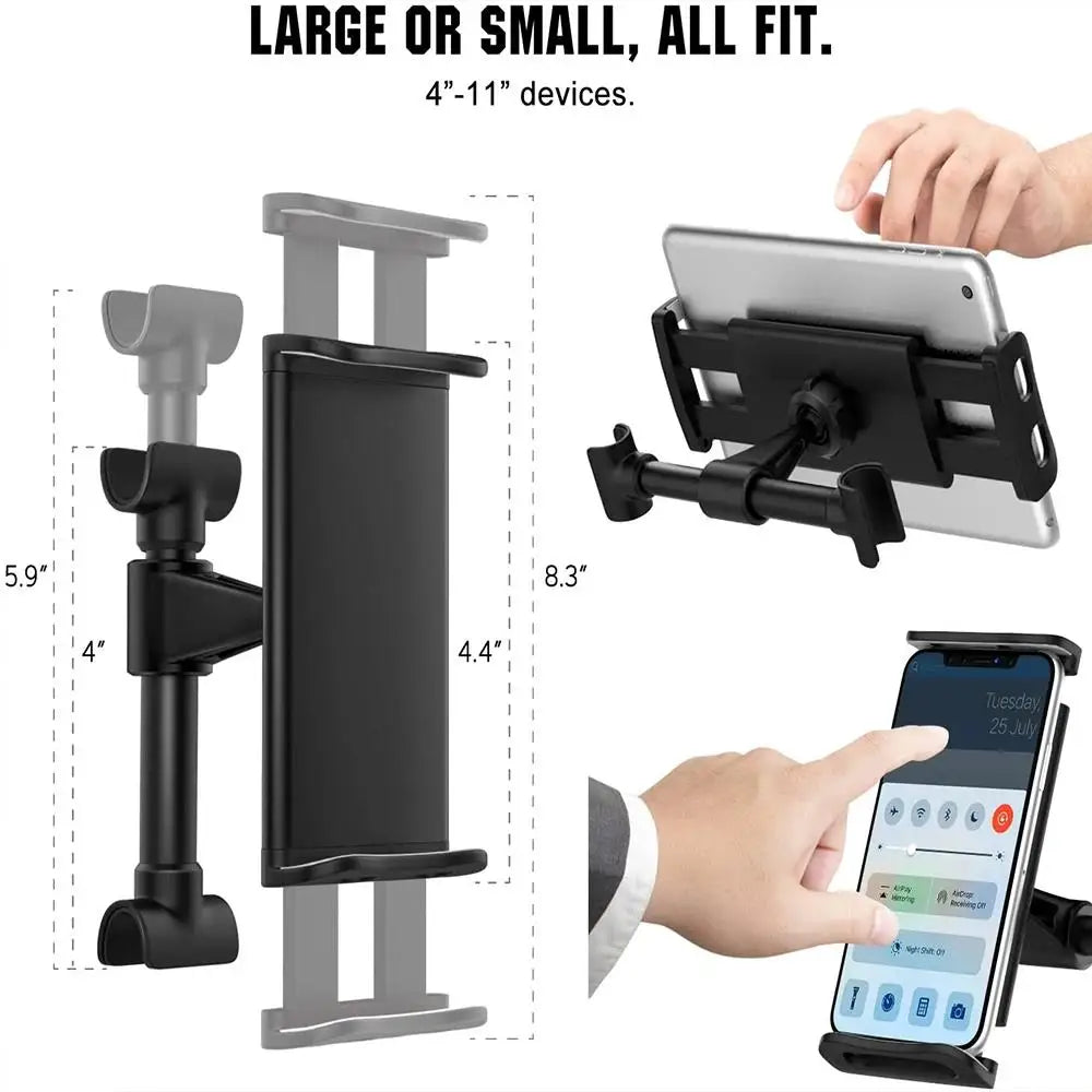 Universal Telescopic Mobile Phone Stand 360 Degree Rotation Tablet Holder Car Back Seat Headrest Bracket For iPad iPhone Huawei