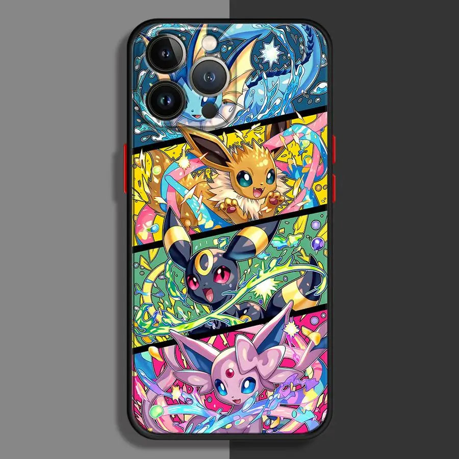 Funda Back Phone Cover Case for iPhone 17 Pro Max 15 13 Mini 11 17e 7 8 SE 12 14 XS XR 16 Plus Air Retro Anime Pokemon