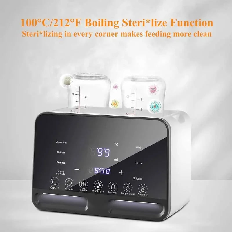 Baby Bottle Warmer Multifunction Sterilizer Accurate Temperature Control Fast Milk Bottle Warmers with Timer Newborn Accessories
