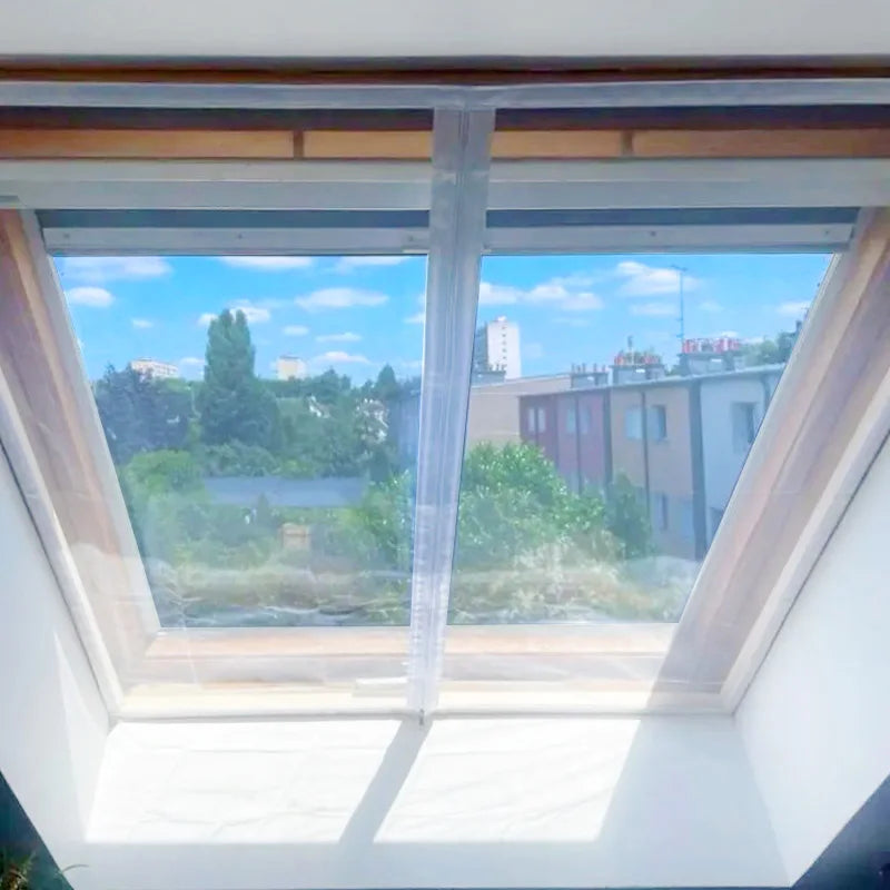 Window Mosquito Net Screen Mesh with Zipper Customized size white  Invisible Fiberglass Mesh Summer Prevent Mosquitoes Flies
