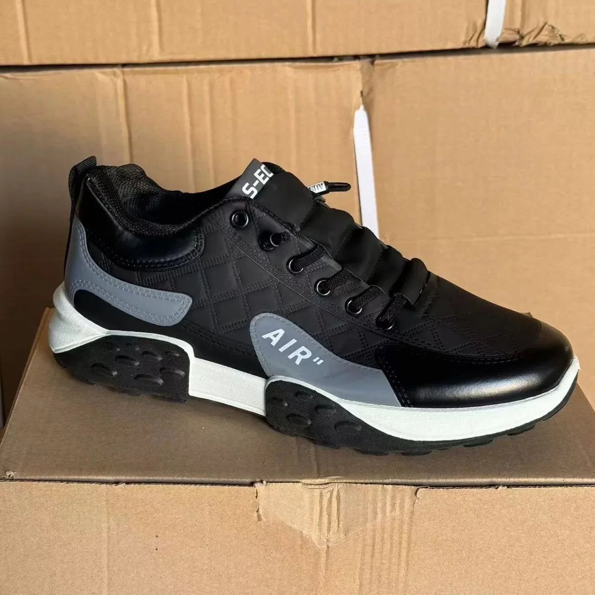 Men's Spring New Sport Shoes Casual Classic Trendy Thick Bottom Leisure Shoes Breathable Microfiber Upgraded Spring Autumn