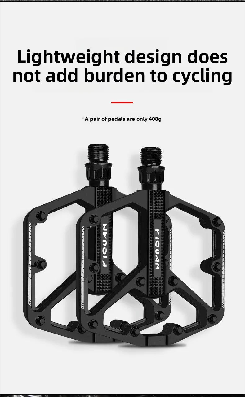 Mountain Road Bicycle Pedal Aluminum Alloy Pedal Double DU Pedal Anti-slip Widened Nail Pedal Bicycle Accessories Mtb Pedals