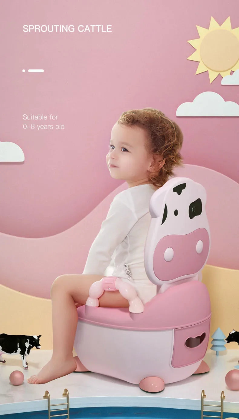 1-6 Years Old Children's Pot Cute Baby Toilet Seat Easy to Clean Baby Potty Portable Stool Boys And Girls Safe Trainer Seat WC