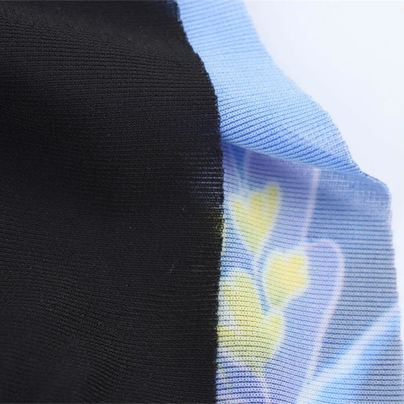 Sexy Flower Print Top Long Skirt Set Women Slim Ruffle Strap U-neck Top Loose High Waist Skirts  Fashion Summer Party Suit