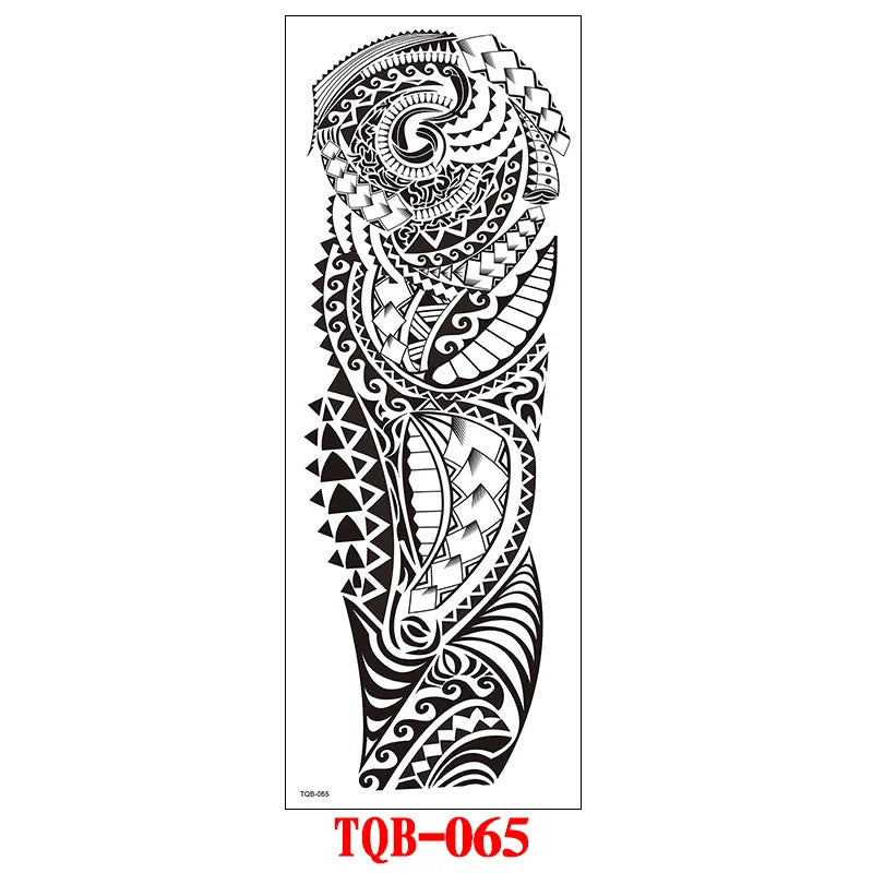 Waterproof Temporary Tattoo Stickers Clock Eye Large Arm Tattoo for Men Women Tiger Animal Fake Tatoo Sleeve