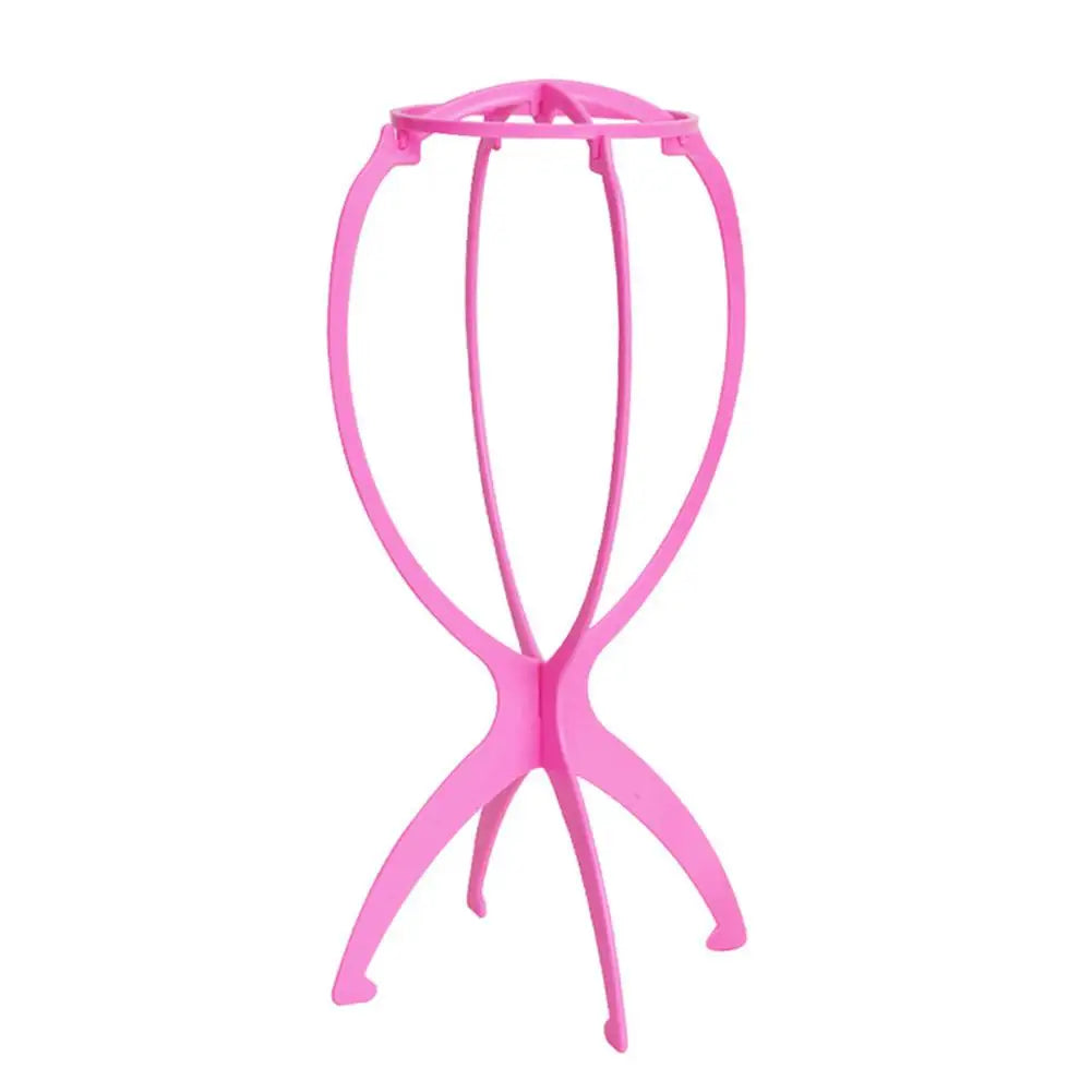 Portable Folding Wig Stand, Plastic Mannequin Head Holder for Hat & Hair Display   Adjustable 36x16Cm Wig Display Tool