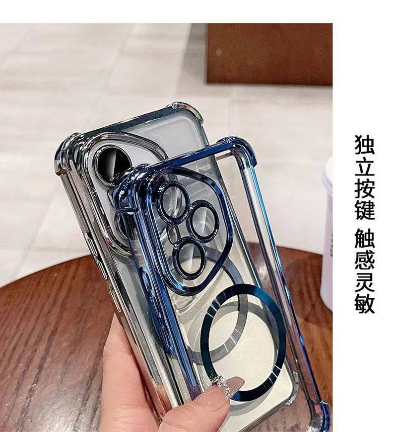 For POCO X8 Pro/X8 Pro Max Case Four-Corner Anti-Drop TPU CD Pattern Magnetic Ring Cover For Xiaomi Poco X8Pro Max Couple Funda