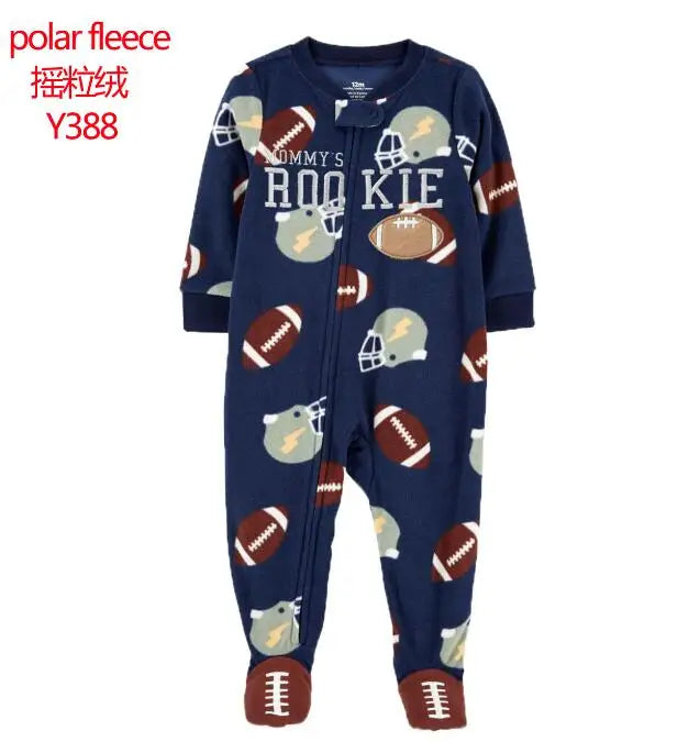 New Hot Polar Fleece Pajamas Baby Winter Romper Cover All Jumpsuits Newborn Boys Clothing Little Girl Fall Clothes Toddler 0-12M