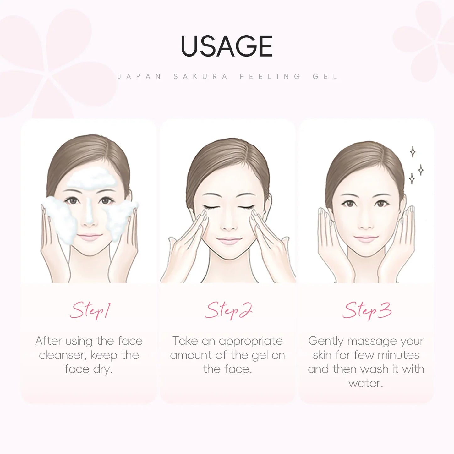 LAIKOU Sakura Face Peeling Gel Facial Exfoliation Cleans Pores Moisturizing Oil Control  Facial Scrub Skin Care 60g