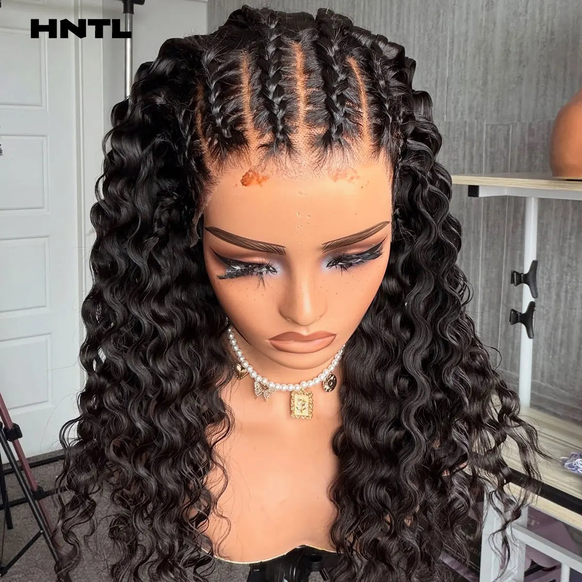 Pre-Braid 13x6 HD Lace Front Wear and Go Glueless Wig Human Hair Deep Wave 13x4 Lace Frontal Drawstring Glue-Free Wigs for Woman