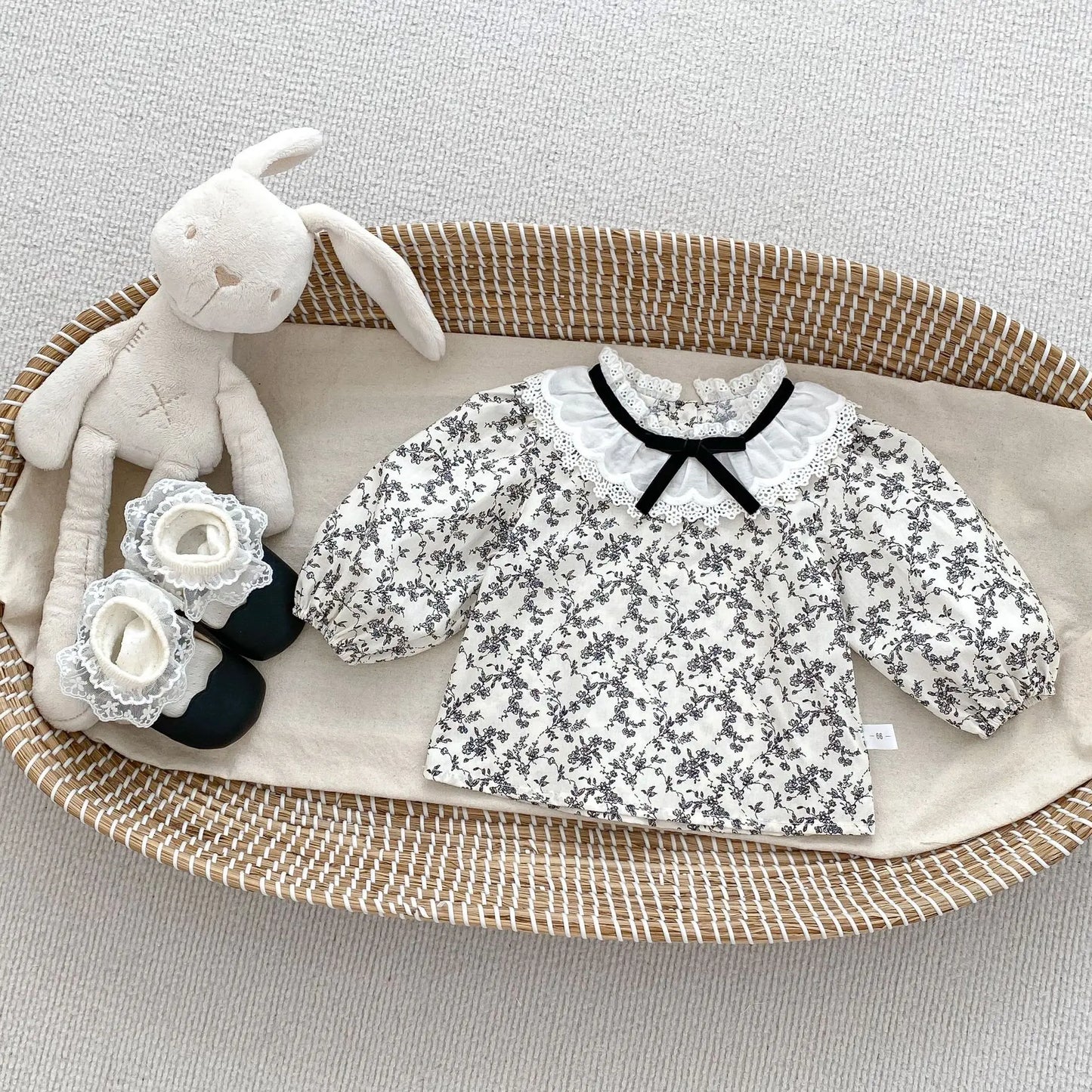 5364 Baby Clothes 2025 Spring Fahion Baby Girl's Bib Suit Lapel Long-sleeved Shirt Or Bag Fart Pants Climbing Clothes