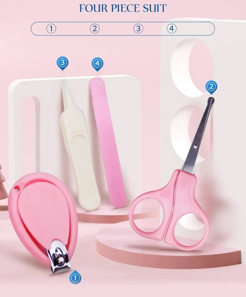 Safe Portable  Nail Clipper Trimmer Tweezer with Box Children Manicure Kit Newborn Baby Nail Scissor Baby Nail Care Tool Kid