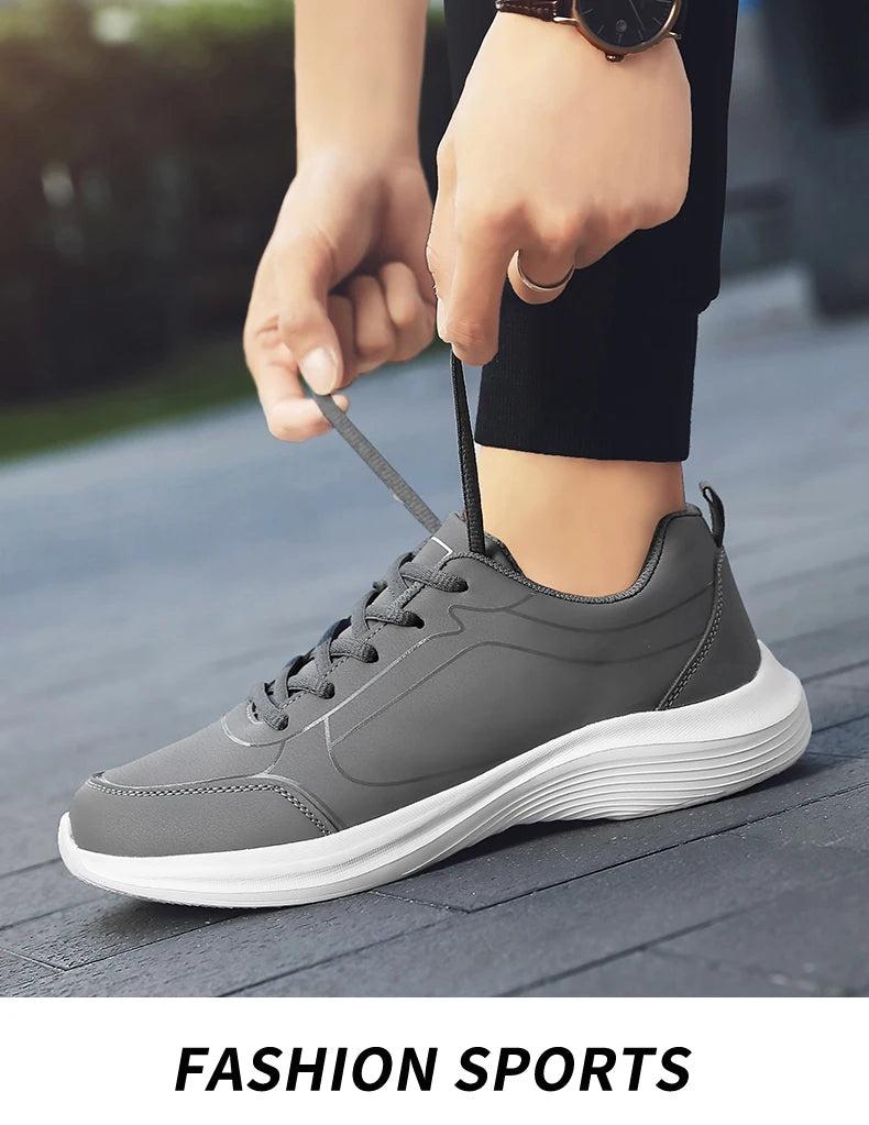 2024 New Sneakers Men Casual Shoes Comfotable Lightweight Men High Quality Running Shoes Outdoor Waterproof Leather Sport Shoes