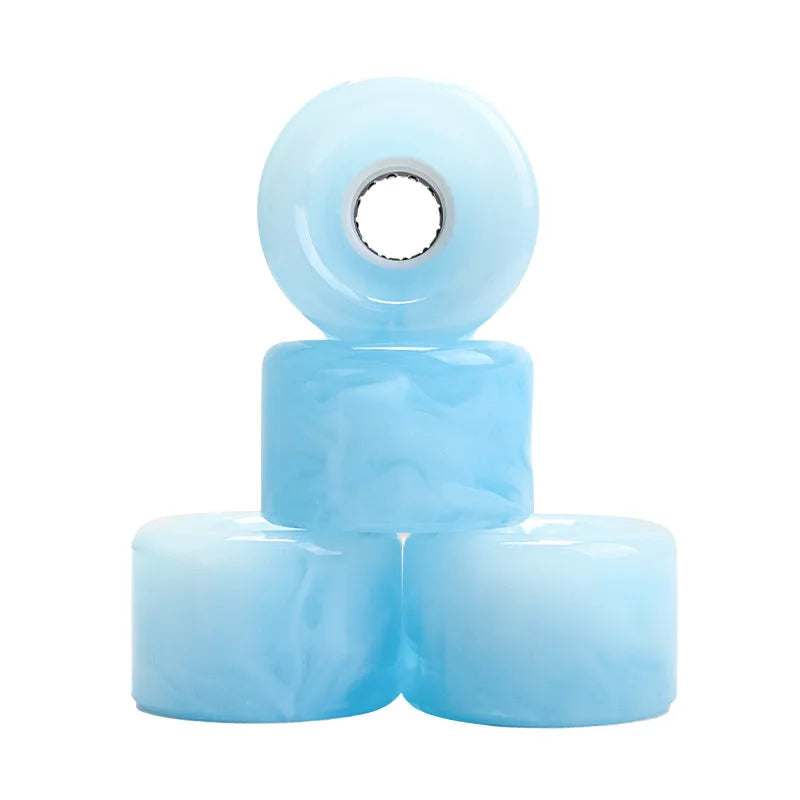 4Pcs/Set Skateboard Wheels Durable 78A PU Surfskate Wheel Flashing Longboard Wheel 65x43mm