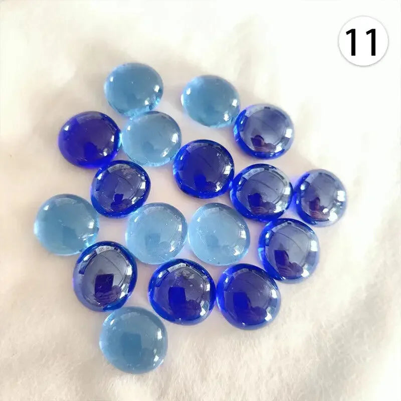 100% Natural Round Clear Quartz Crystal Bulk Tumbled Stone Mini Colourful Flat Stone Ornament Fish Tank Aquarium Decorations