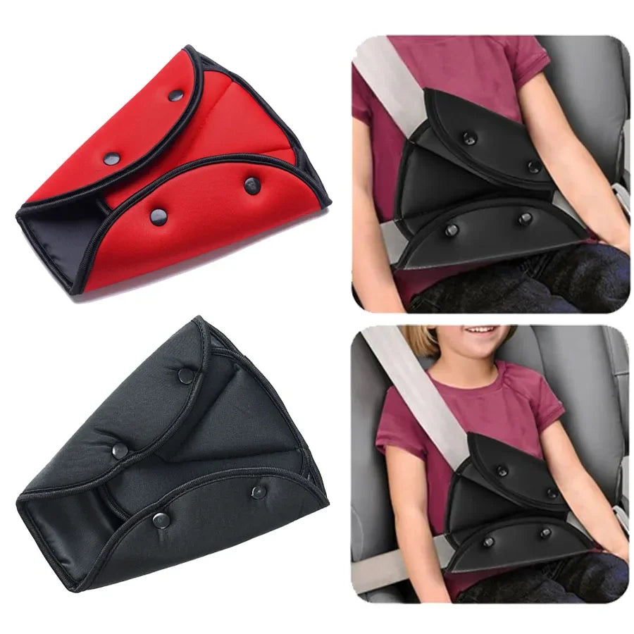 Seat Belt Adjuster for Kids Adults Adjuster for Kid Seat Belt Clips Safety Strap Triangle Positioner Car Seat Strap Pads Cover