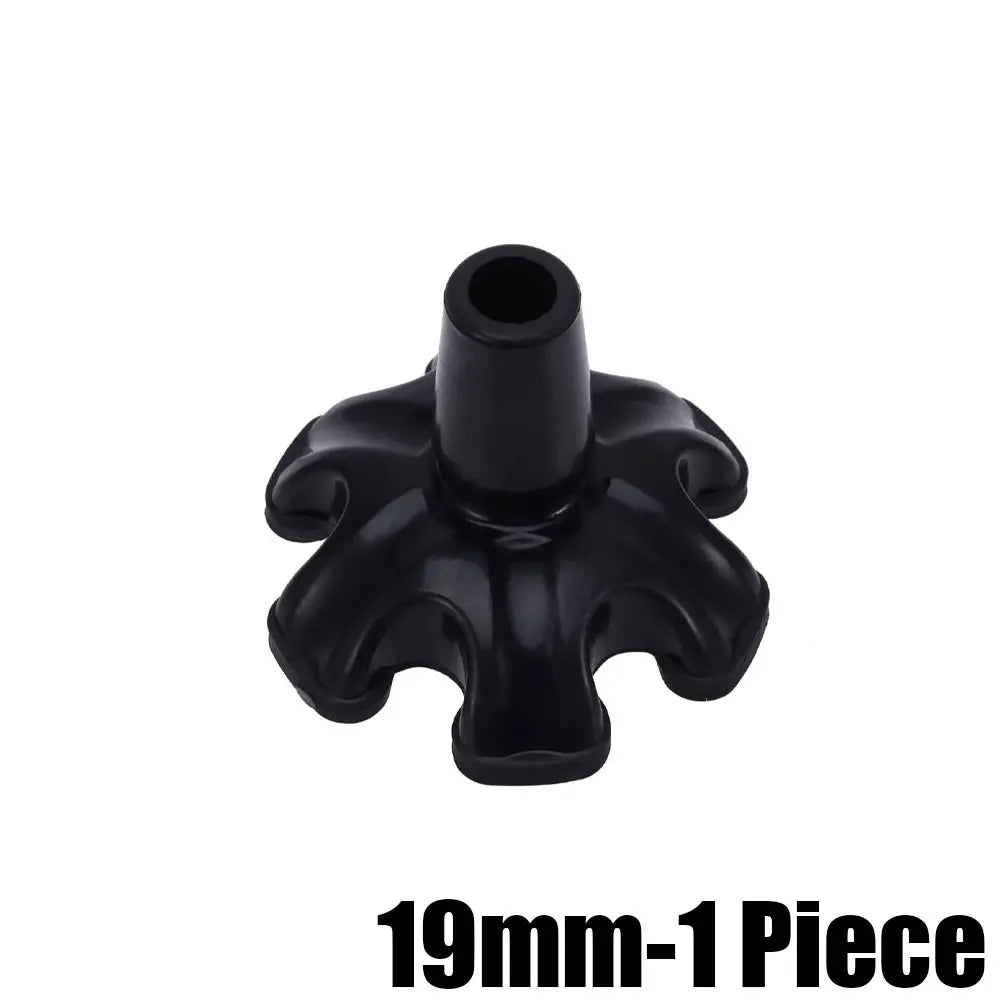 1Pc 19mm/22mm Cane Tips Replacement Foot Pad Heavy Duty Rubber Self Standing 6 Support Feets Base for Walking Canes Sticks