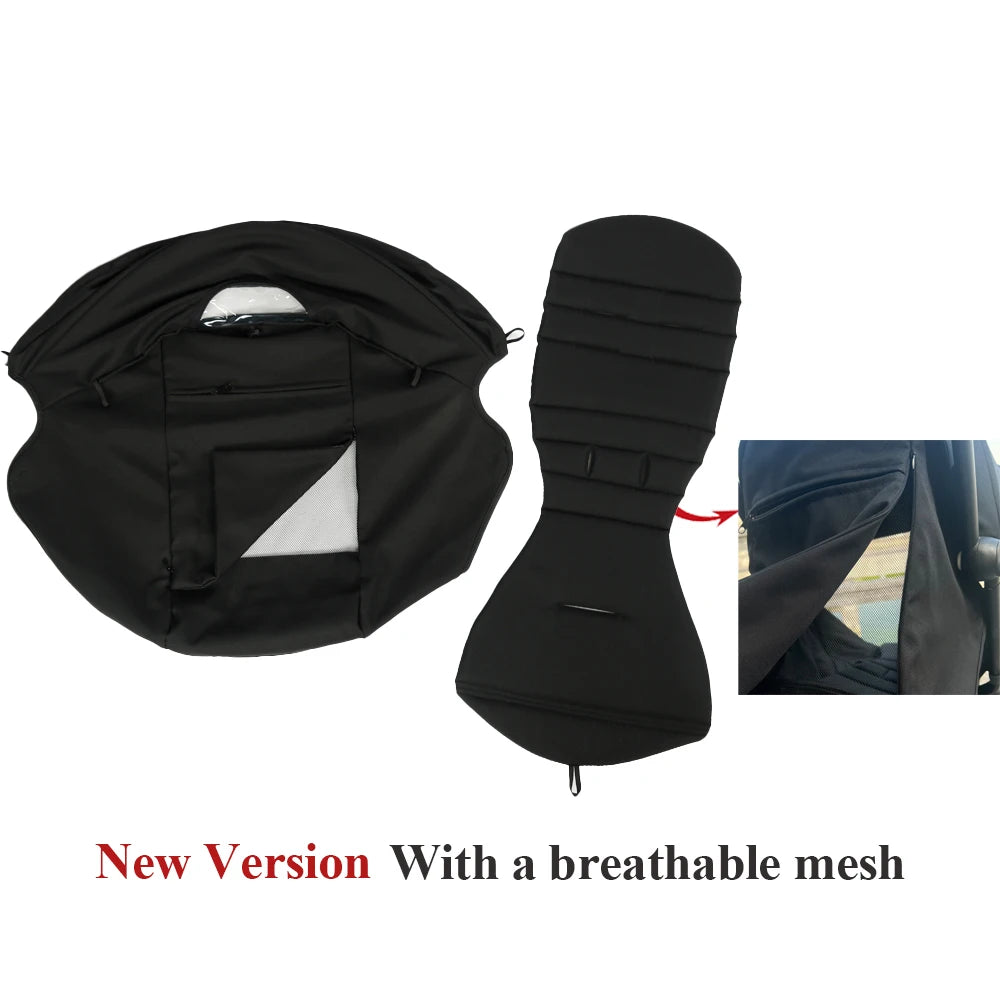 175° Stroller Hood&Seat Liner For Babyzen Yoyo Canopy Cover Cushion Fit YOYO2/YOYA Pram Sunshade 1:1 Fabric Stroller Accessories