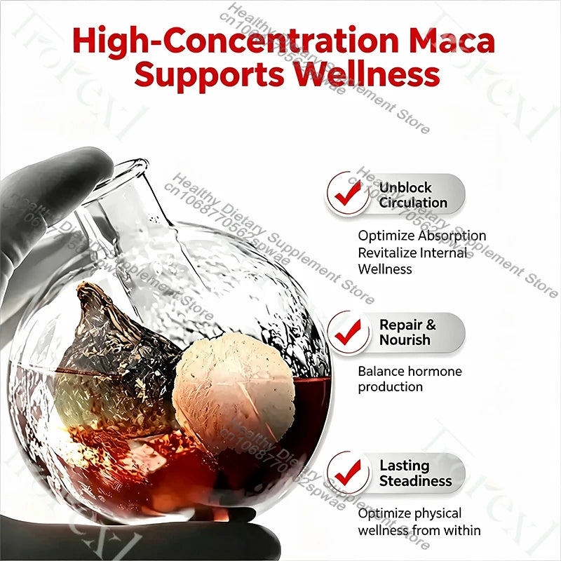 Male-Specific Enhancing Tablets - Premium Tri-Color Maca Root Blend, Self-Confidence Restoration, Stabilize Daily Stamina